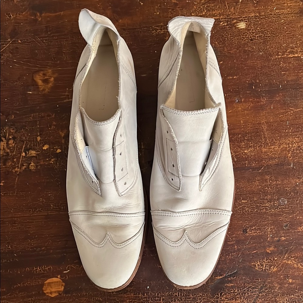Jil Sander SOFT Cream Leather Oxford Shoes 38